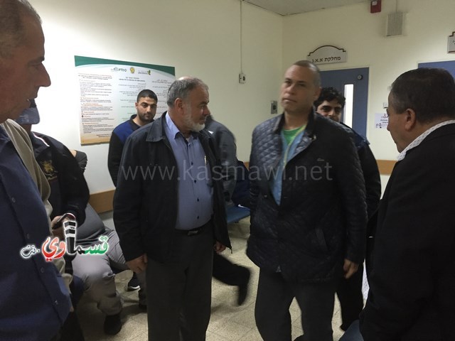 الرئيس عادل بدير ونوابه  في مُعايدة مرضية للسيد نكسون فريج والعديد من مرضى كفرقاسم في مستشفى هشارون